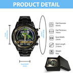 Seattle Seahawks 50th Anniversary Black Stainless Steel Watch – HOATT15730