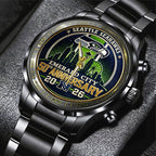 Seattle Seahawks 50th Anniversary Black Stainless Steel Watch – HOATT15730
