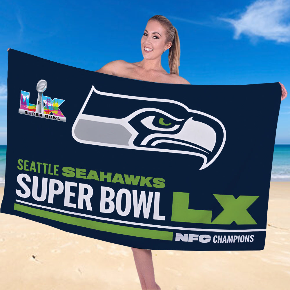 Seattle Seahawks NFC Champions Rectangle Beach Towel – TANTN20629