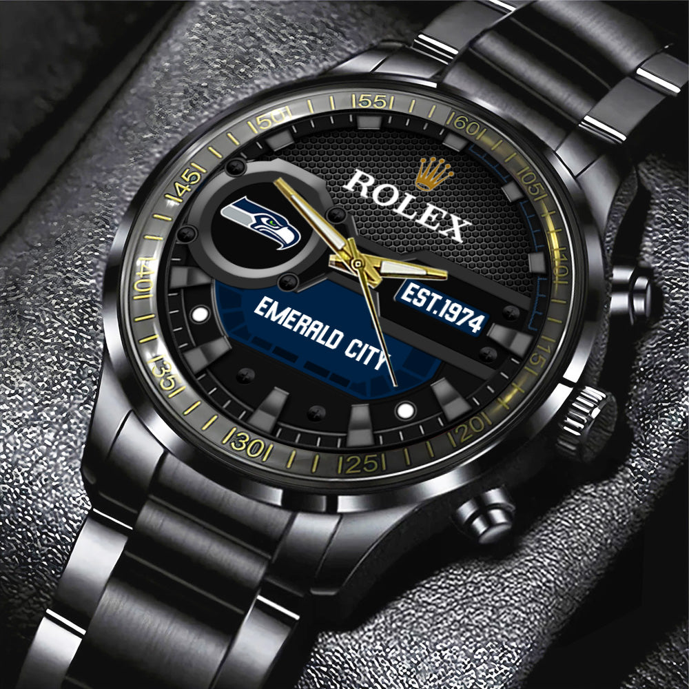Seattle Seahawks x Rolex Black Stainless Steel Watch – MAITM13221