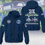 Seattle Seahawks Super Bowl LX Champions 3D Windbreaker Jacket – MAITM14816