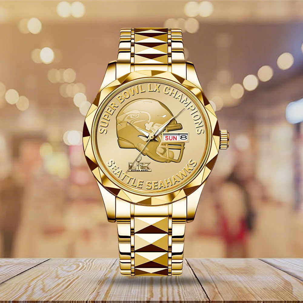 Seattle Seahawks Super Bowl LX Champions Alloy Luxury Quartz Watch – MAITM14774