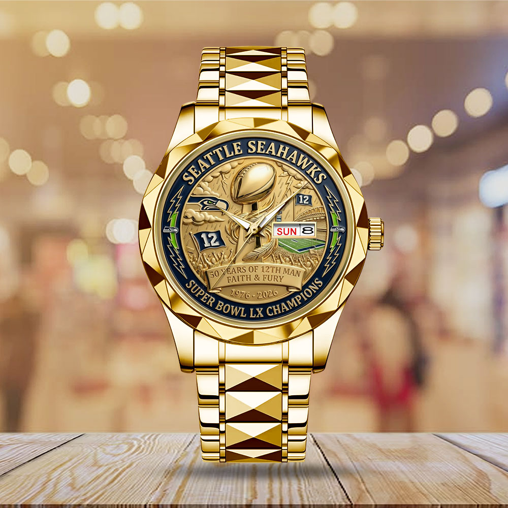 Seattle Seahawks Super Bowl LX Champions Alloy Luxury Quartz Watch – MAITM14878