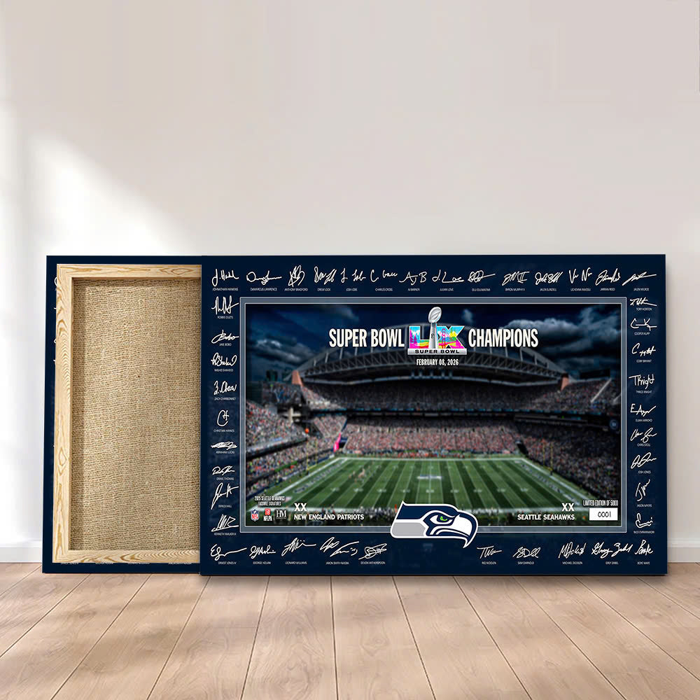 Seattle Seahawks Super Bowl LX Champions Canvas – MAITM14773
