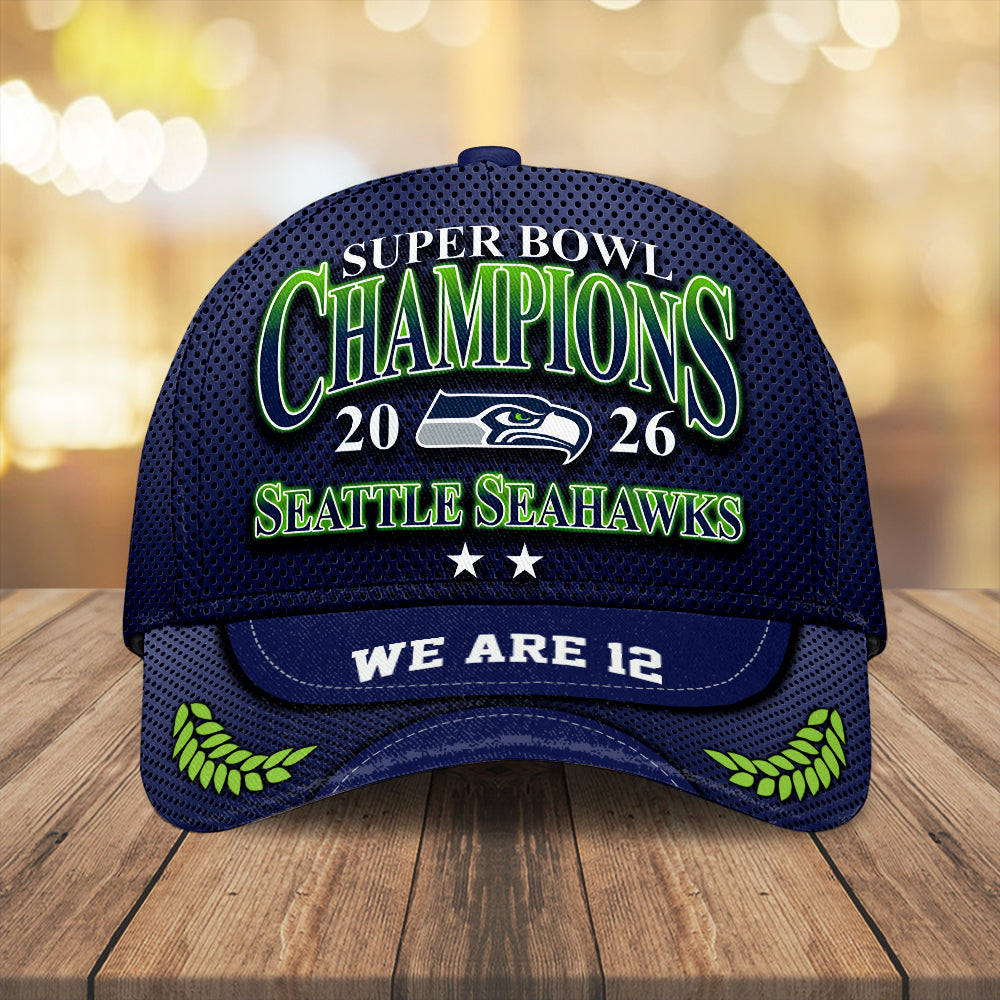 Seattle Seahawks Super Bowl LX Champions Classic Cap – MAITM14793