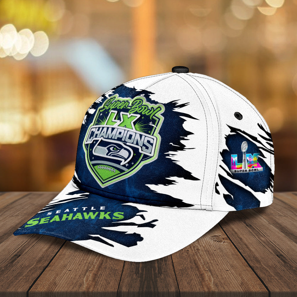 Seattle Seahawks Super Bowl LX Champions Classic Cap – MAITM14850