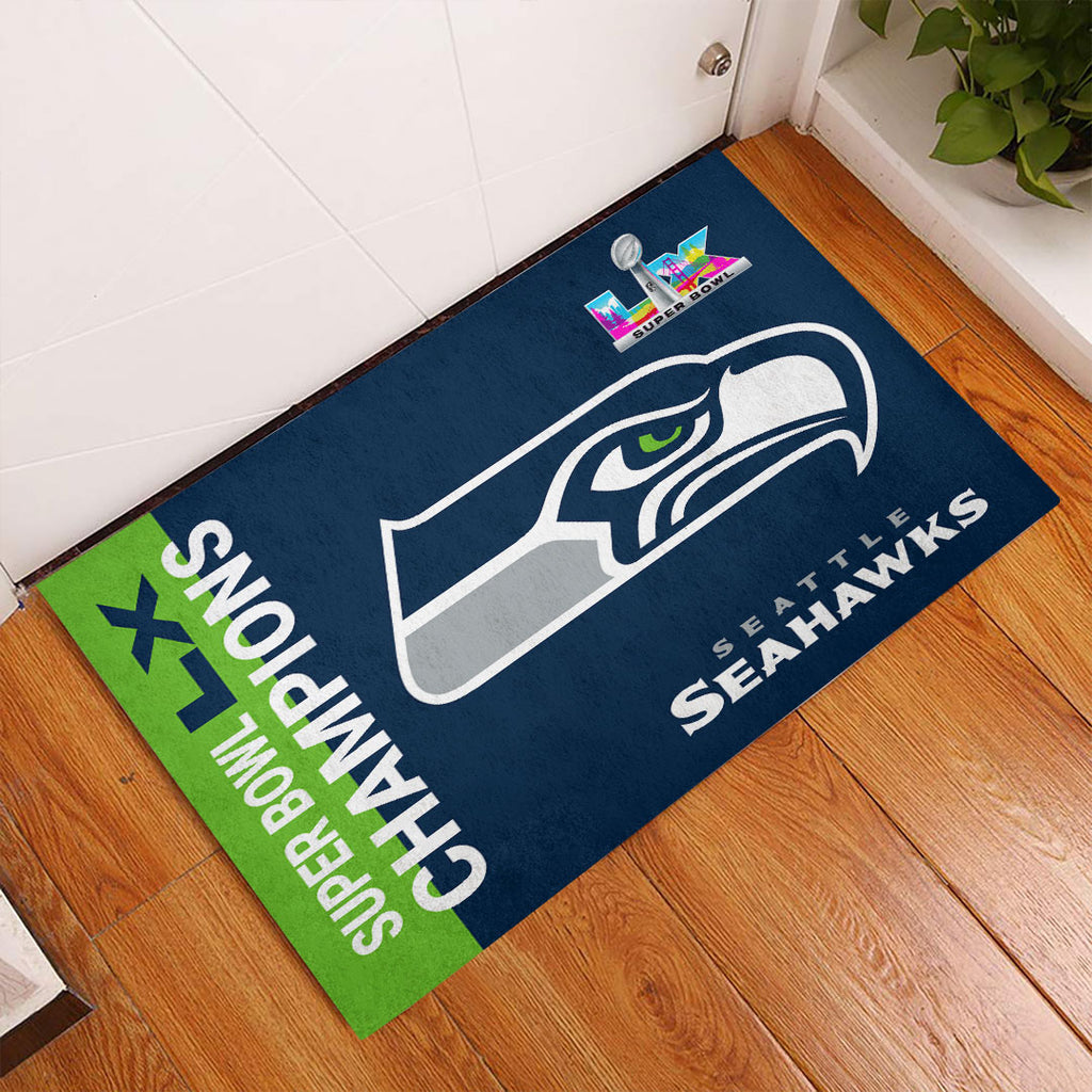 Seattle Seahawks Super Bowl LX Champions Custom Doormat – MAITM14923