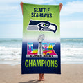Seattle Seahawks Super Bowl LX Champions Rectangle Beach Towel – MAITM14772