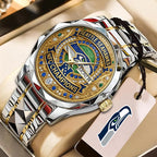 Seattle Seahawks 2025 NFC Champions Alloy Luxury Quartz Watch – HOATT15927