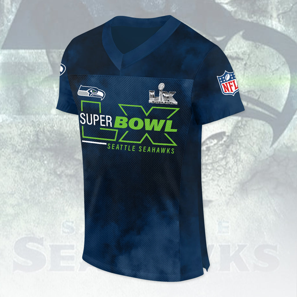 Seattle Seahawks 2025 NFC Champions 3D Football Jersey – HOATT15924