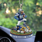 Seattle Seahawks Custom shape 2-sided Acrylic Car Ornament – TMTHU3416