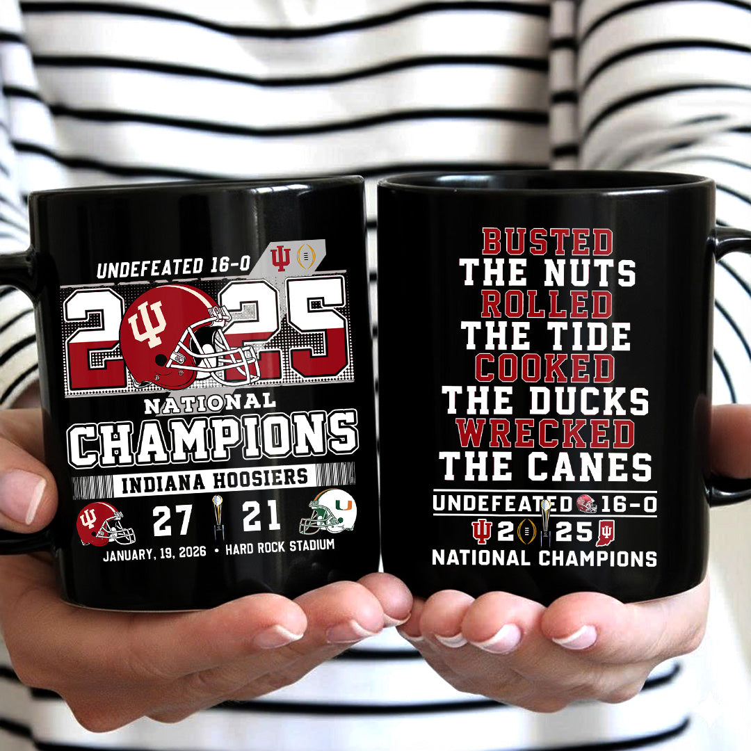 Indiana Hoosiers Football 2025 National Champions Ceramic Mug – TANTN20707
