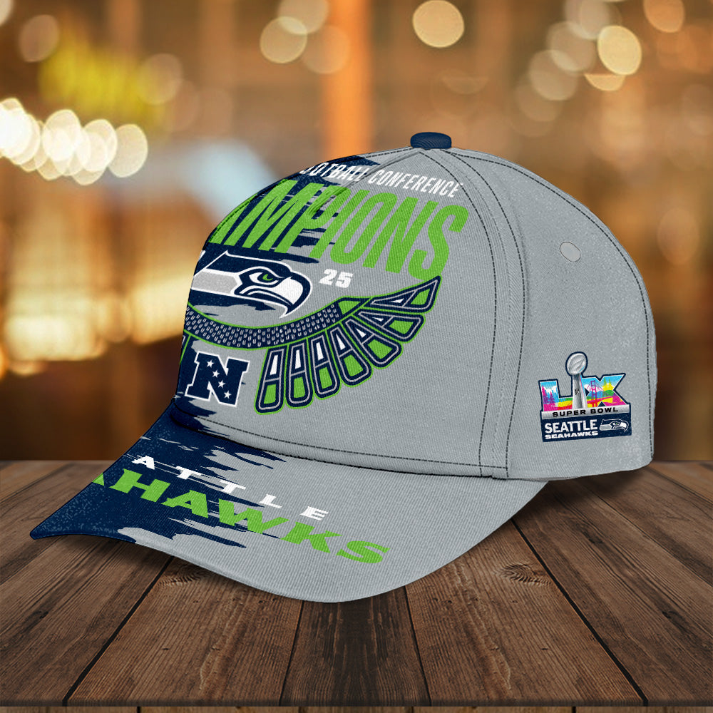 Seattle Seahawks 2025 NFC Champions Classic Cap – TANTN20693