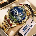 Seattle Seahawks 2025 Super Bowl LX Champions Alloy Luxury Quartz Watch – TMTHU3891