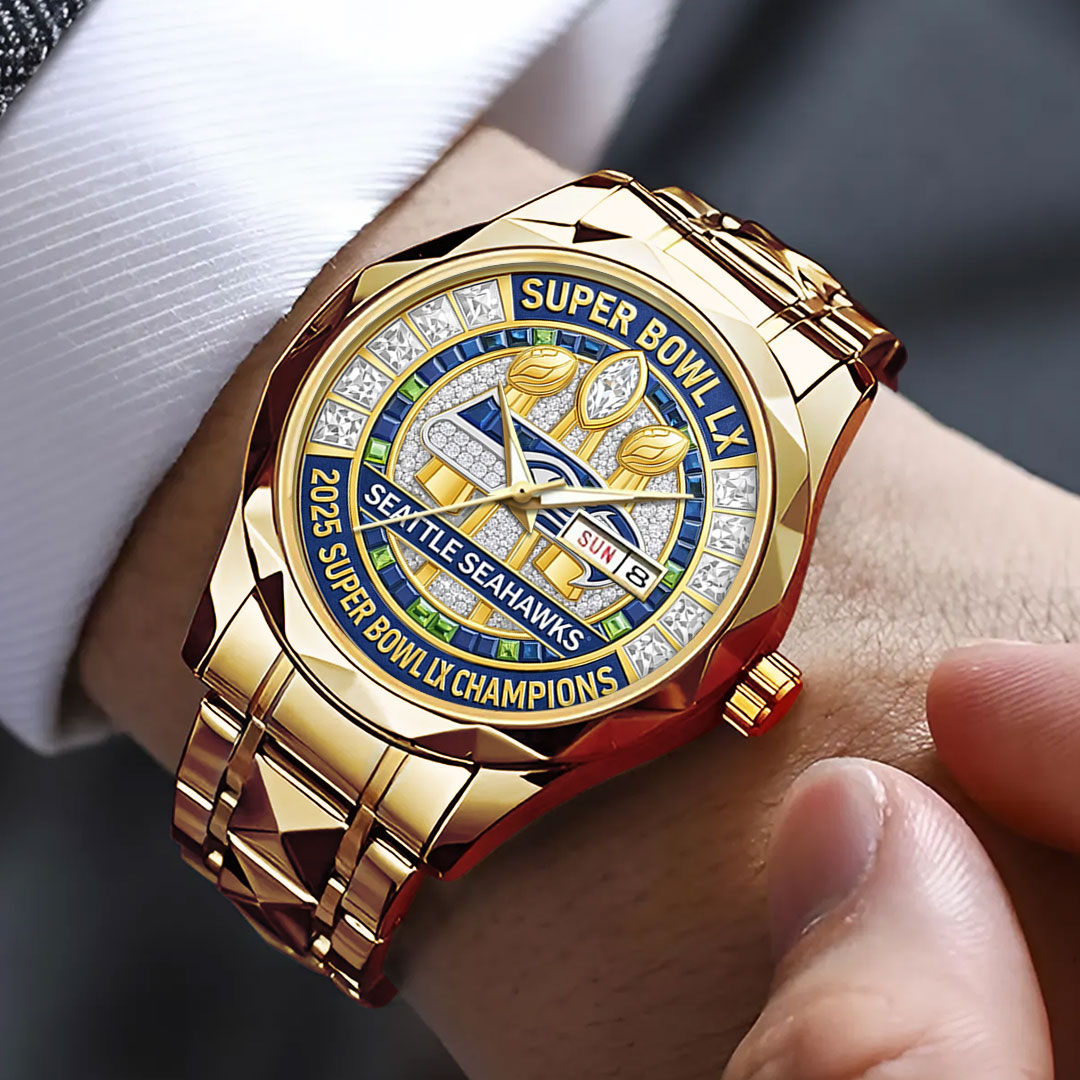 Seattle Seahawks 2025 Super Bowl LX Champions Alloy Luxury Quartz Watch – TMTHU3921