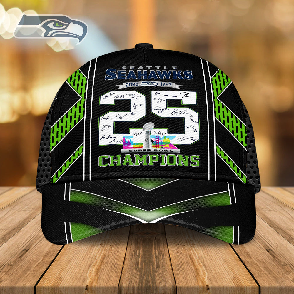Seattle Seahawks 2025 Super Bowl LX Champions Classic Cap – TANTN21076