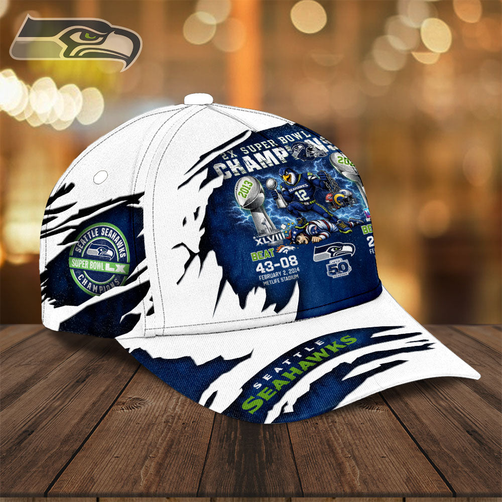 Seattle Seahawks 2025 Super Bowl LX Champions Classic Cap – TANTN21065