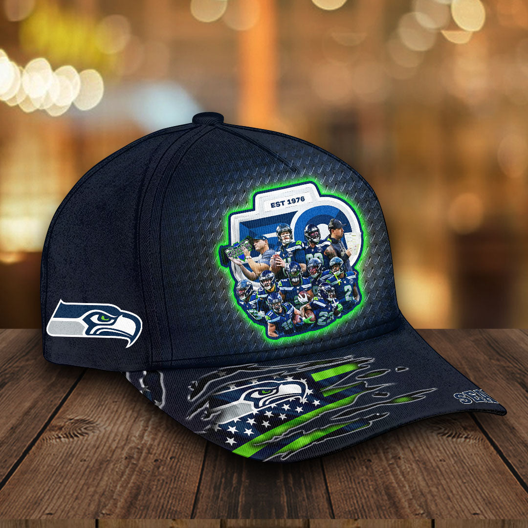 Seattle Seahawks 2025 Super Bowl LX Champions Classic Cap – TMTHU3912