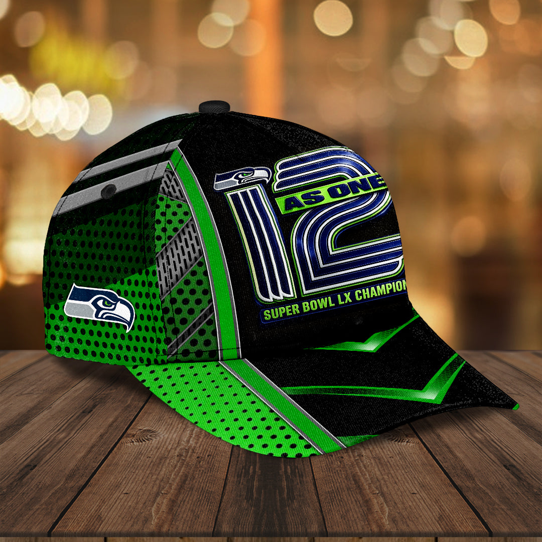 Seattle Seahawks 2025 Super Bowl LX Champions Classic Cap – TMTHU4027