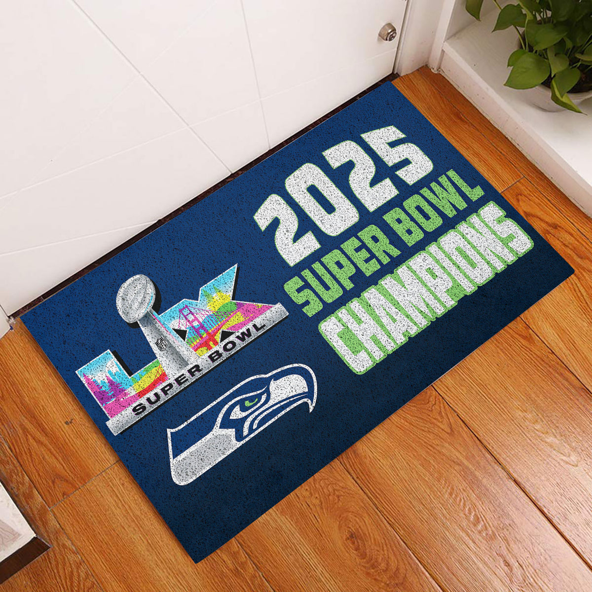Seattle Seahawks 2025 Super Bowl LX Champions Custom Doormat – TANTN20991
