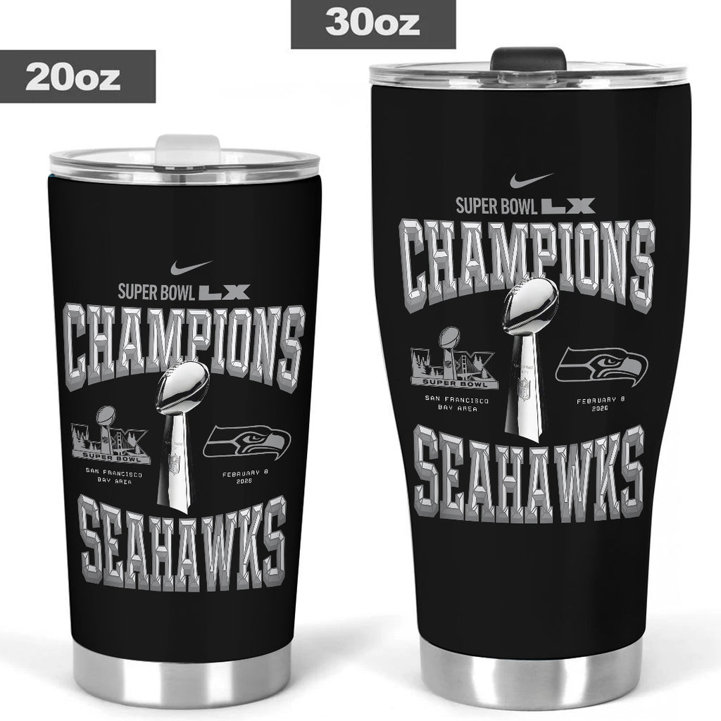 Seattle Seahawks 2025 Super Bowl LX Champions Tumbler Cup – GNE5030