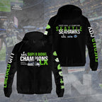 Seattle Seahawks 2025 Super Bowl LX Champions 3D Windbreaker Jacket – GNE5045