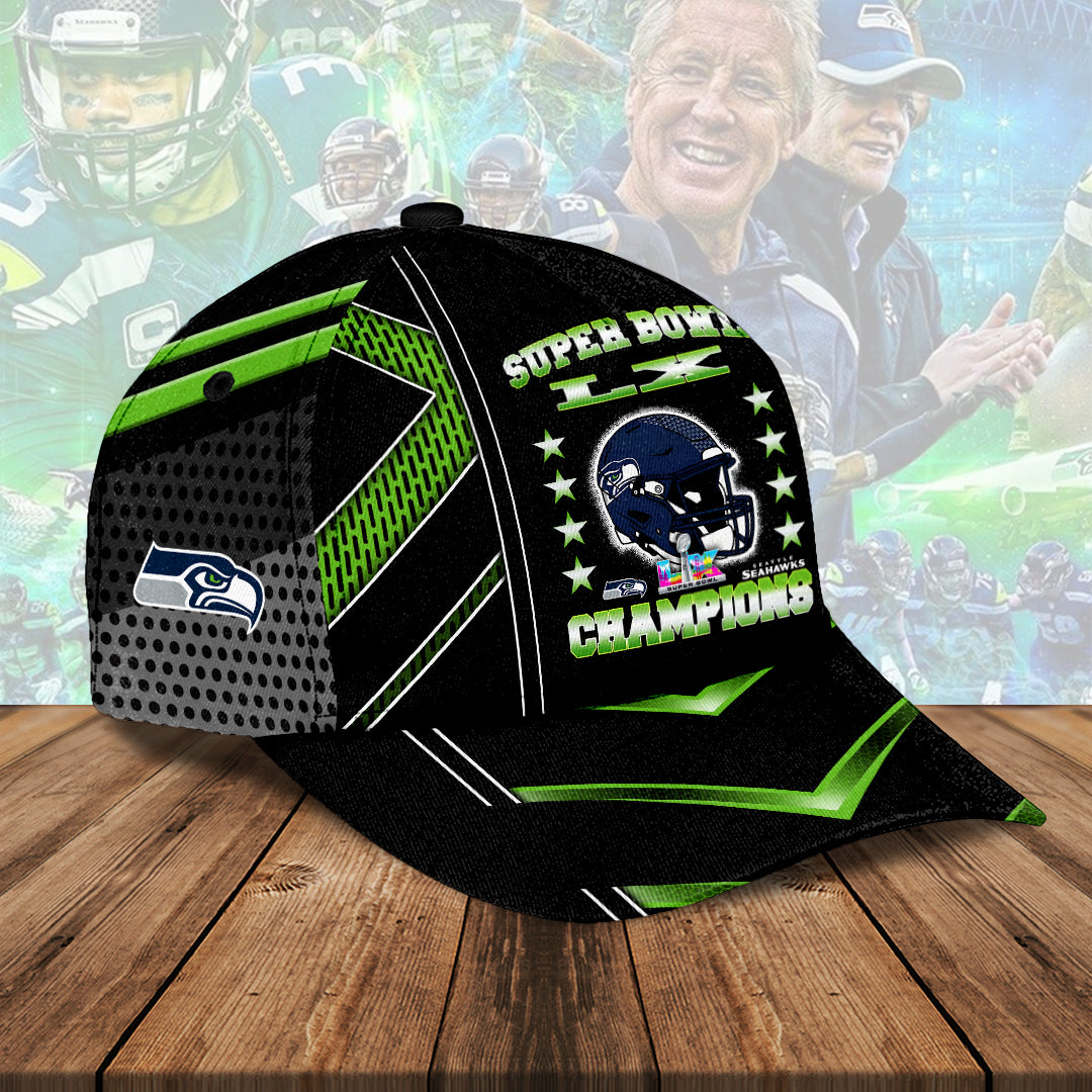 Seattle Seahawks 2025 Super Bowl LX Champions Classic Cap – HOATT16446