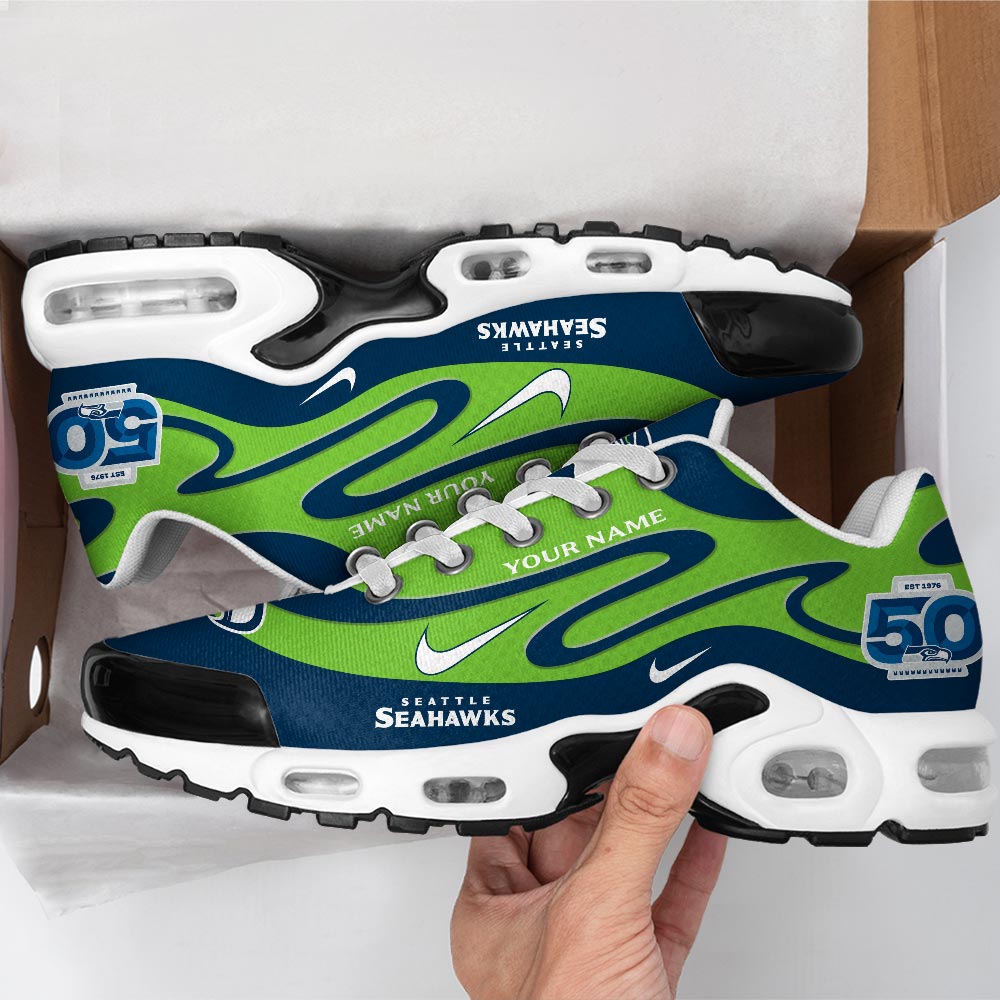 Personalized Seattle Seahawks 50th Anniversary Air Max Shoes – HOATT15751