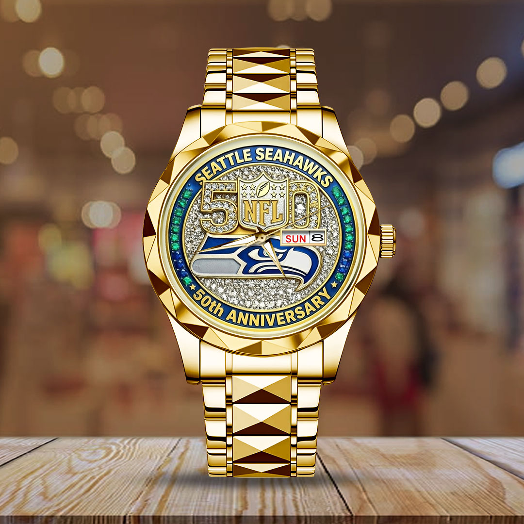 Seattle Seahawks 50th Anniversary 2026 Alloy Luxury Quartz Watch – TMTHU3824