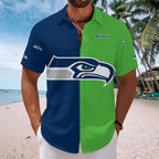 Seattle Seahawks Short Sleeve Button-Down Shirt – MAITM13572