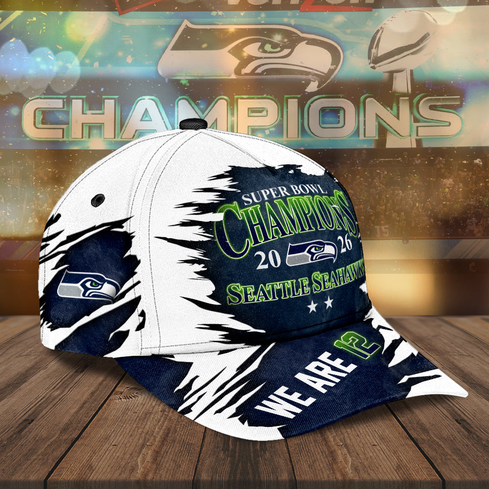 Seattle Seahawks Super Bowl LX Champions Classic Cap – MAITM14782