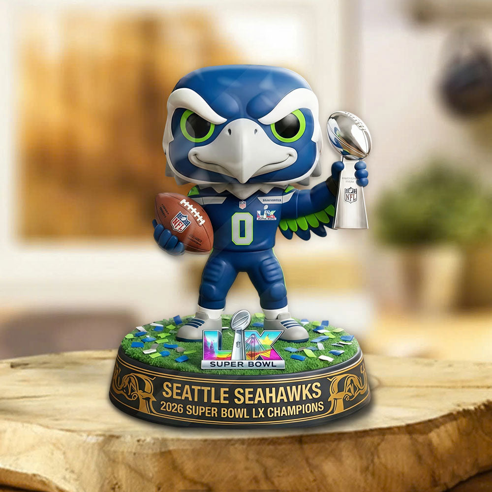 Seattle Seahawks Super Bowl LX Champions Custom Shape Acrylic Plaque – MAITM14794