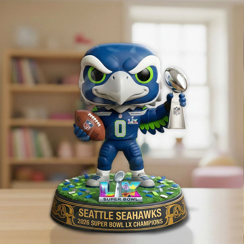 Seattle Seahawks Super Bowl LX Champions Custom Shape Acrylic Plaque – MAITM14794