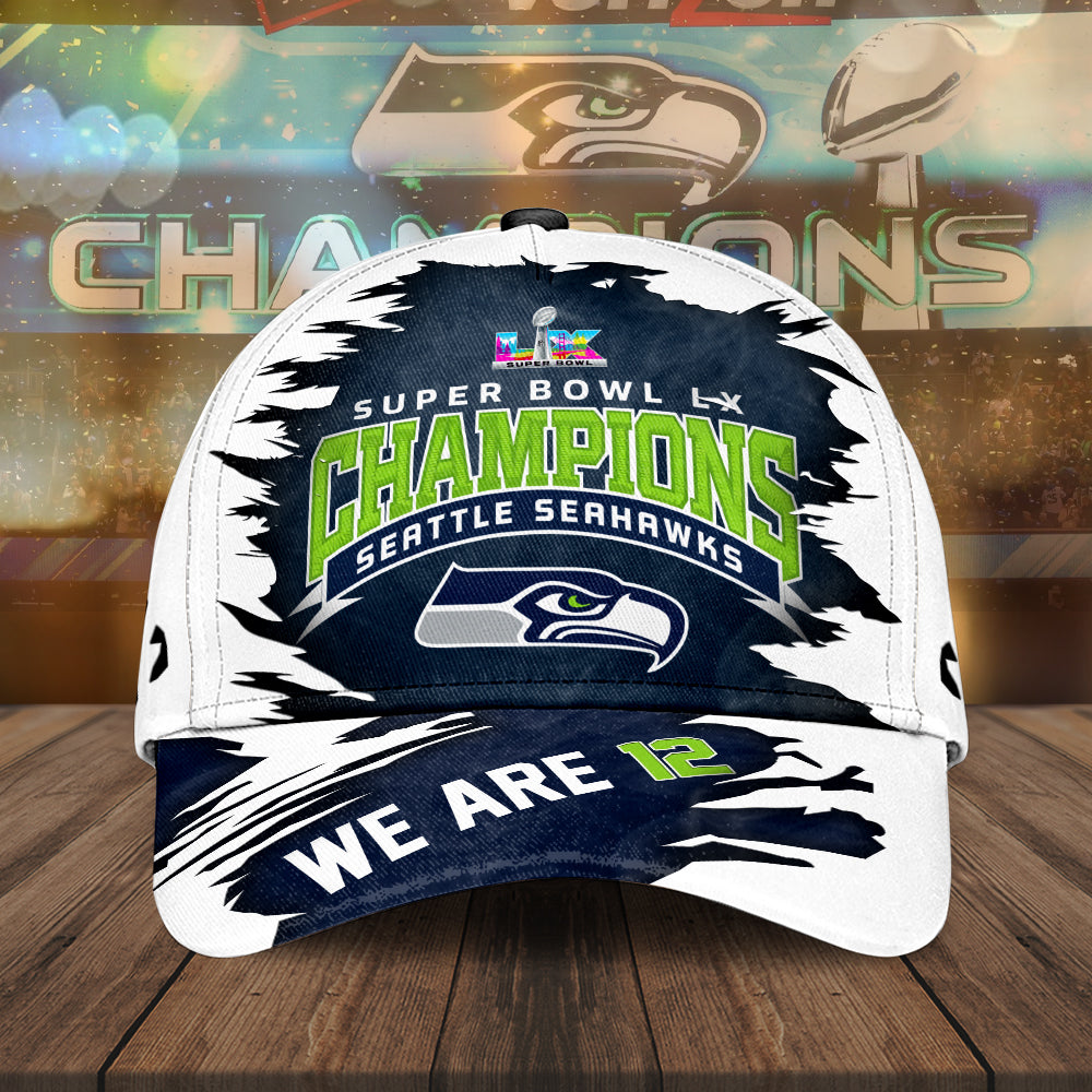 Seattle Seahawks Super Bowl LX Champions Classic Cap – MAITM14788