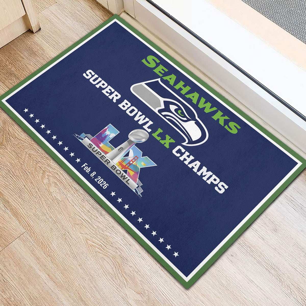 Seattle Seahawks Super Bowl LX Champions Custom Doormat – MAITM14931