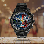 Seattle Seahawks x New England Patriots Super Bowl LX 2025 Black Stainless Steel Watch – TMTHU3472