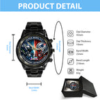 Seattle Seahawks x New England Patriots Super Bowl LX 2025 Black Stainless Steel Watch – TMTHU3472