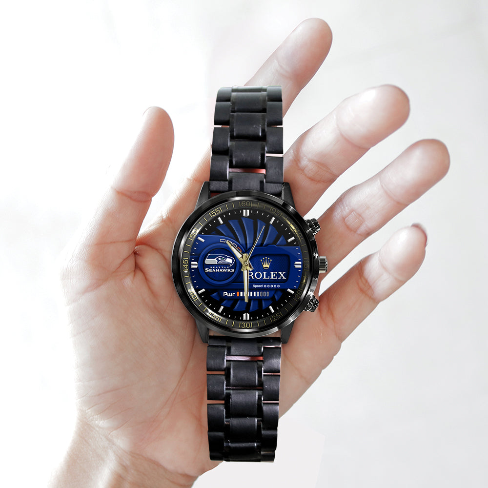 Seattle Seahawks x Rolex Black Stainless Steel Watch – MAITM13144