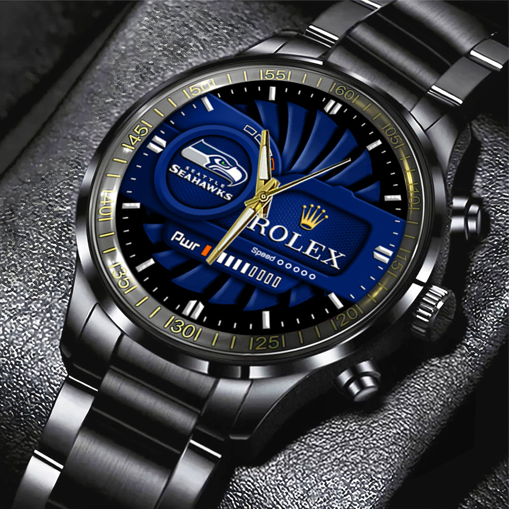 Seattle Seahawks x Rolex Black Stainless Steel Watch – MAITM13144