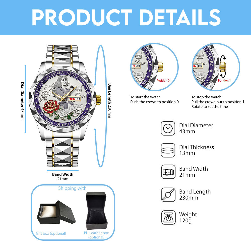 Selena 55th Anniversary 2026 Alloy Luxury Quartz Watch – TANTN20646