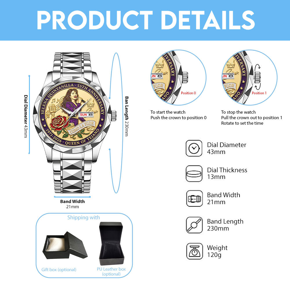Selena 55th Anniversary Alloy Luxury Quartz Watch – MAITM14595