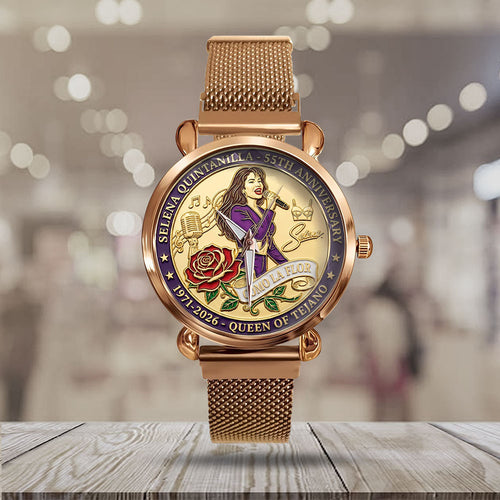 Selena 55th Anniversary Mesh Strap Quartz Watch – MAITM14596