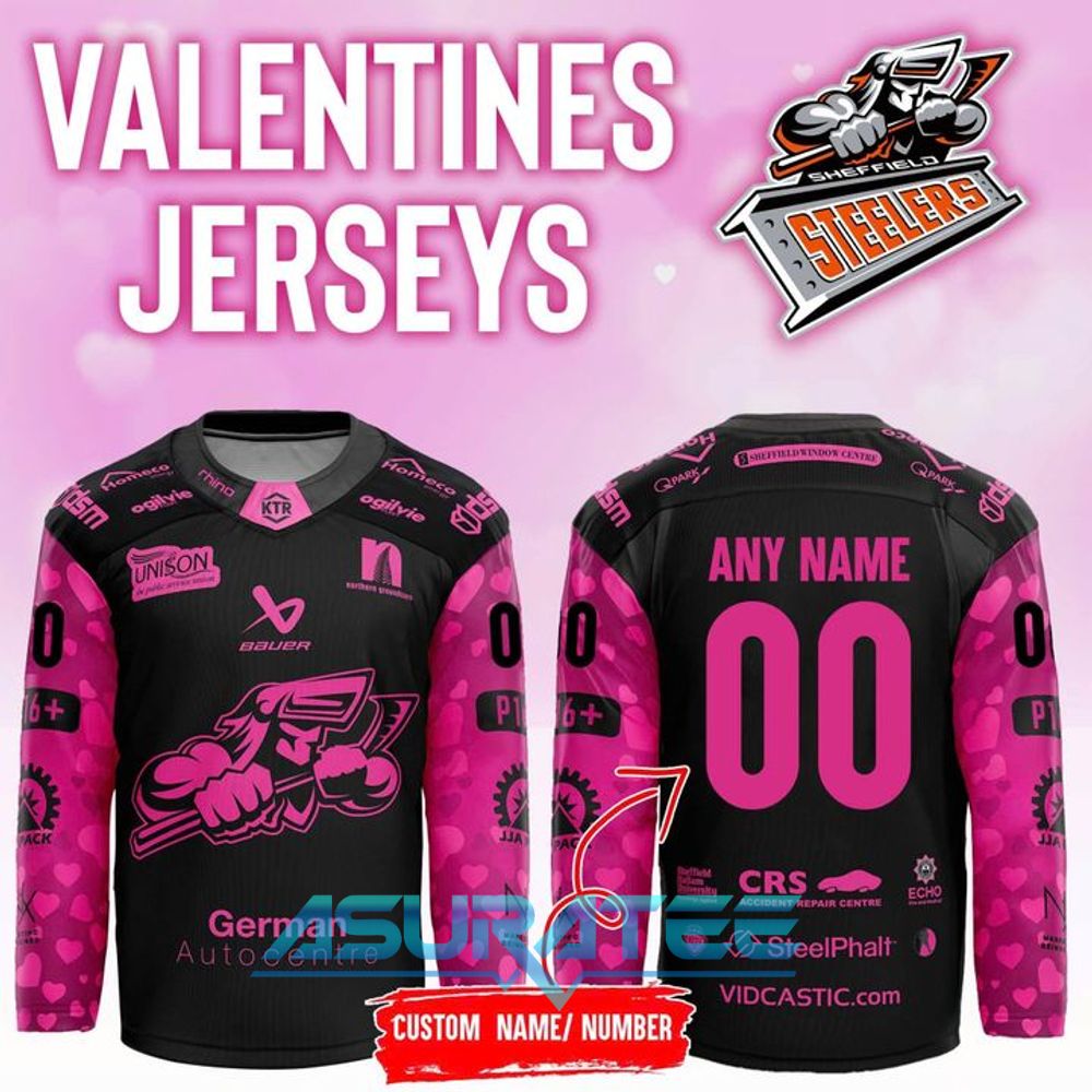 Sheffield Steelers x Valentines 2026 Limited Edition Hockey Jersey
