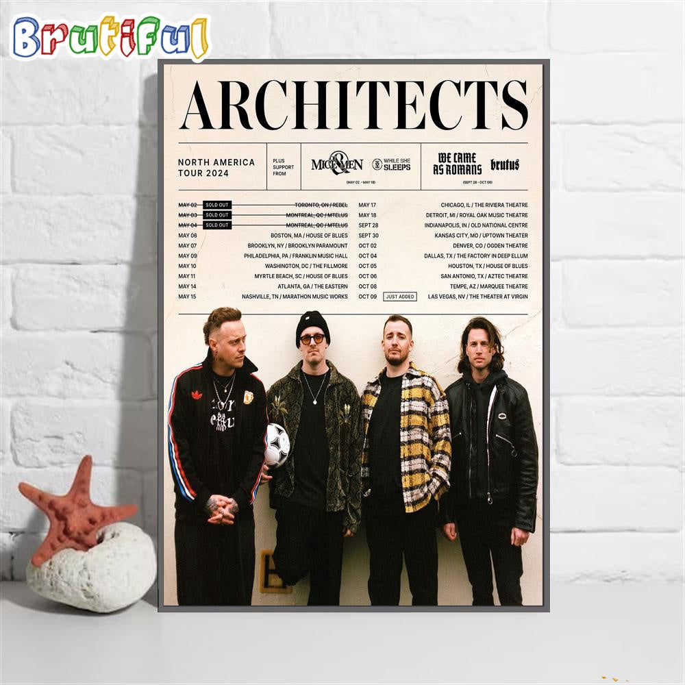 Show In Las Vegas Architects North America Tour 2024 Schedule Wall Art Poster Canvas