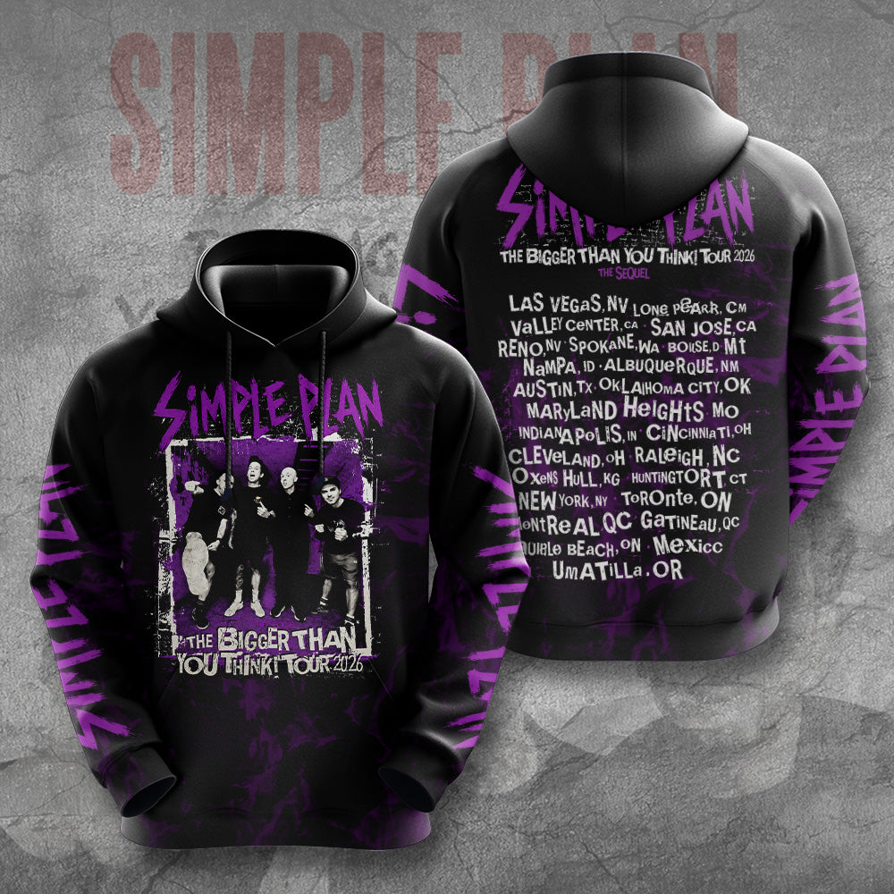 Simple Plan Tour 2026 3D Apparel – GNE7906
