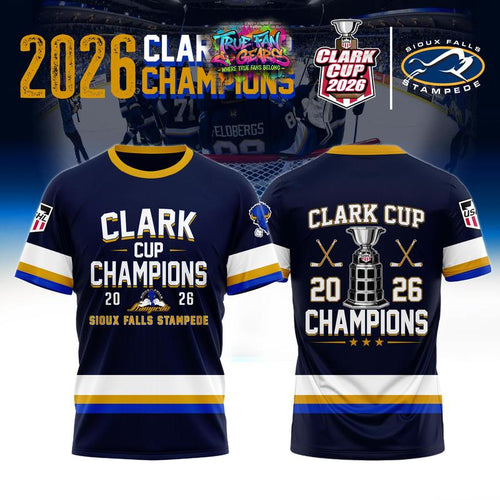 Sioux Falls Stampede 2026 Clark Cup Champions Limited Edition Shirt