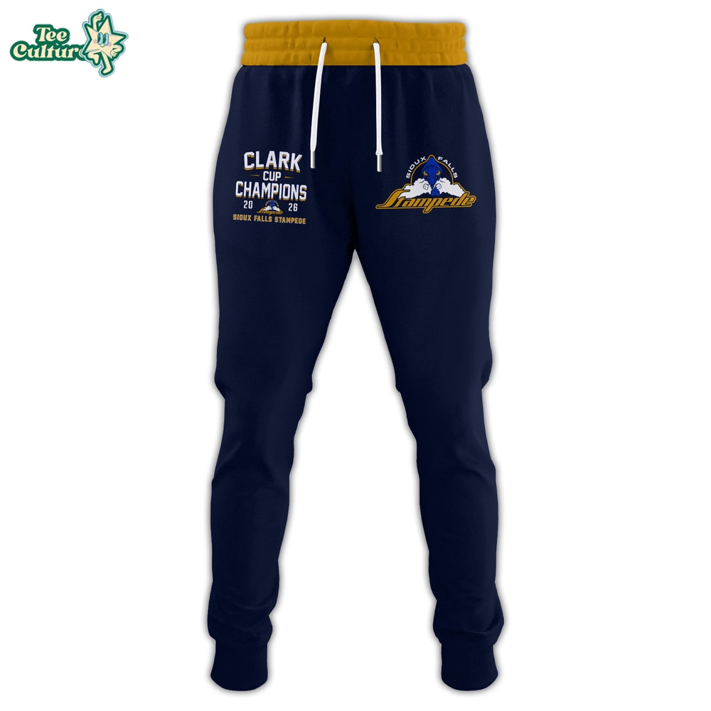 Sioux Falls Stampede 2026 USHL Clark Cup Champions Hoodie Limited Edition