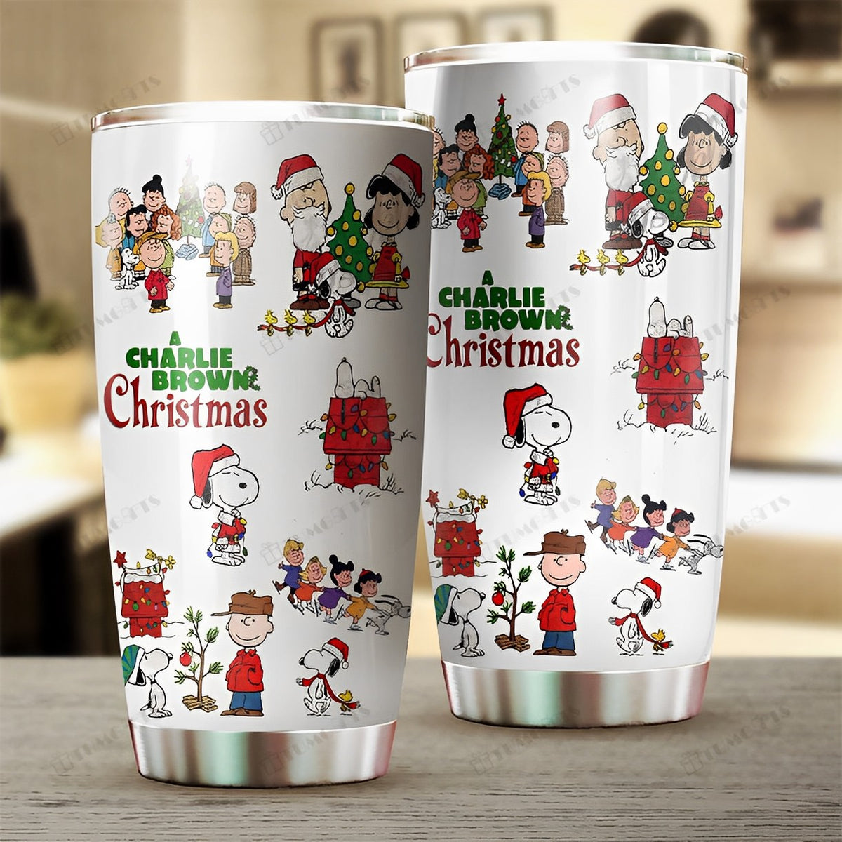 Snoopy Charlie Brown Christmas Tumbler