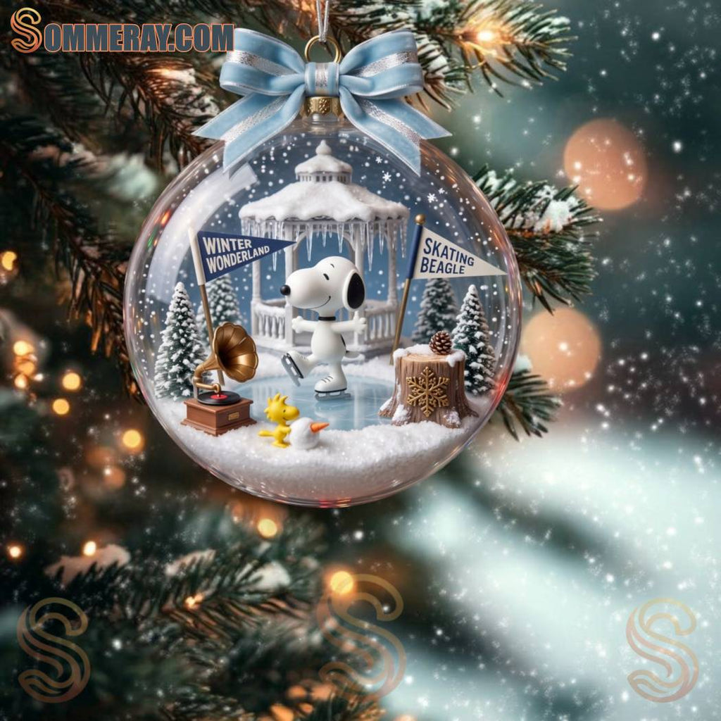 Snoopy Happy Holidays Snow Ball Ornament