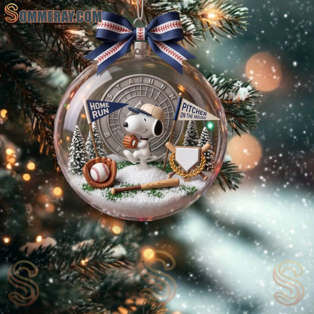 Snoopy Happy Holidays Snow Ball Ornament